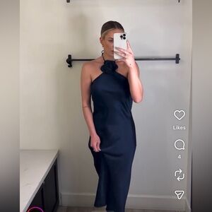 NWT LUCY PARIS NAVY JONAH HALTER DRESS BLOGGER FAVORITE SIZE MEDIUM MSRP RP $120